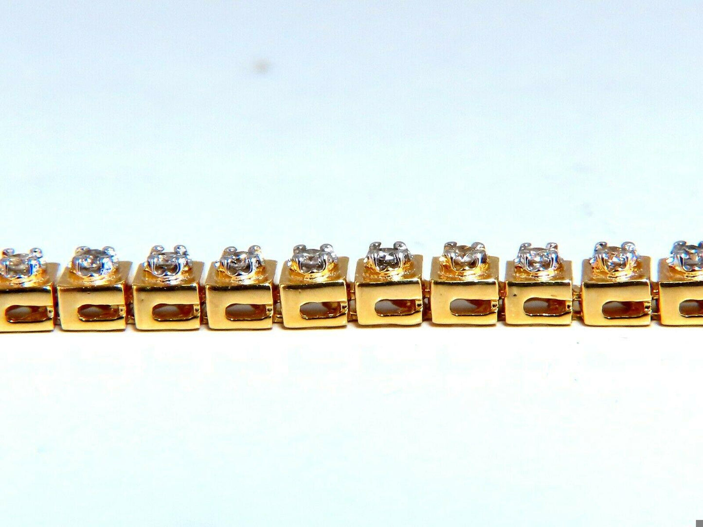 1.04ct Round Diamonds Vintage Retro Style Bracelet 14kt 11008**