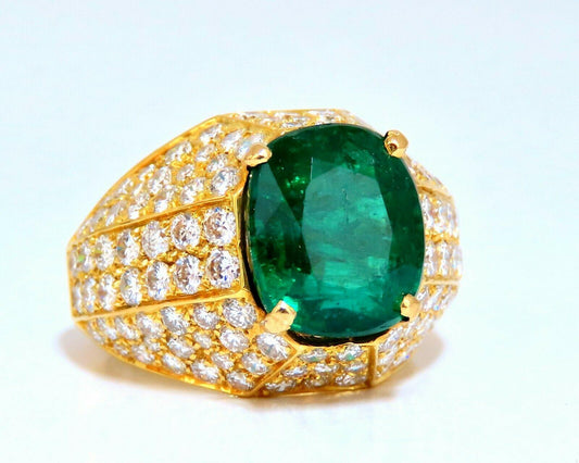 GIA Certified 4.30ct Natural Emerald Diamonds Ring 14kt 11512