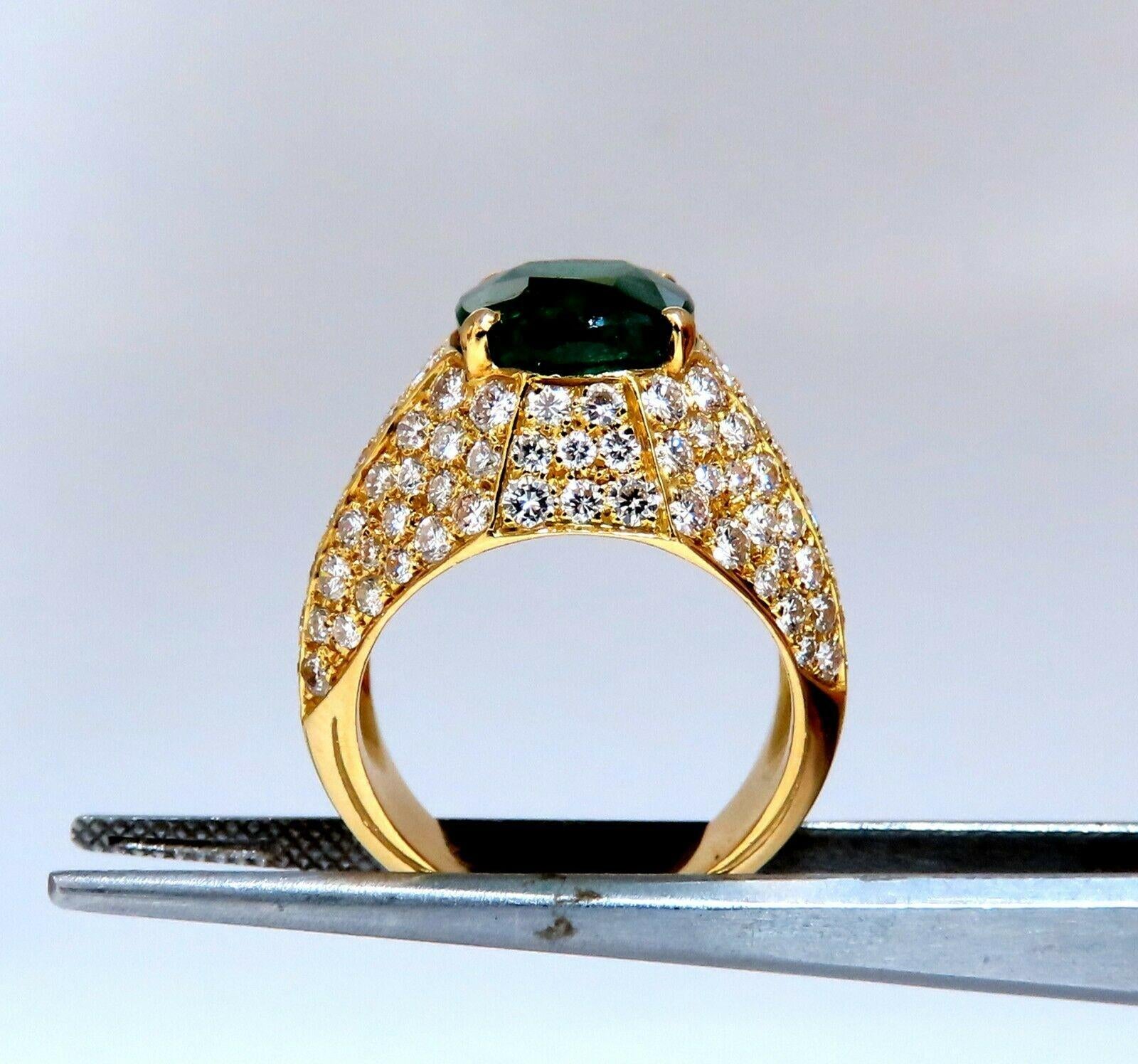 GIA Certified 4.30ct Natural Emerald Diamonds Ring 14kt 11512
