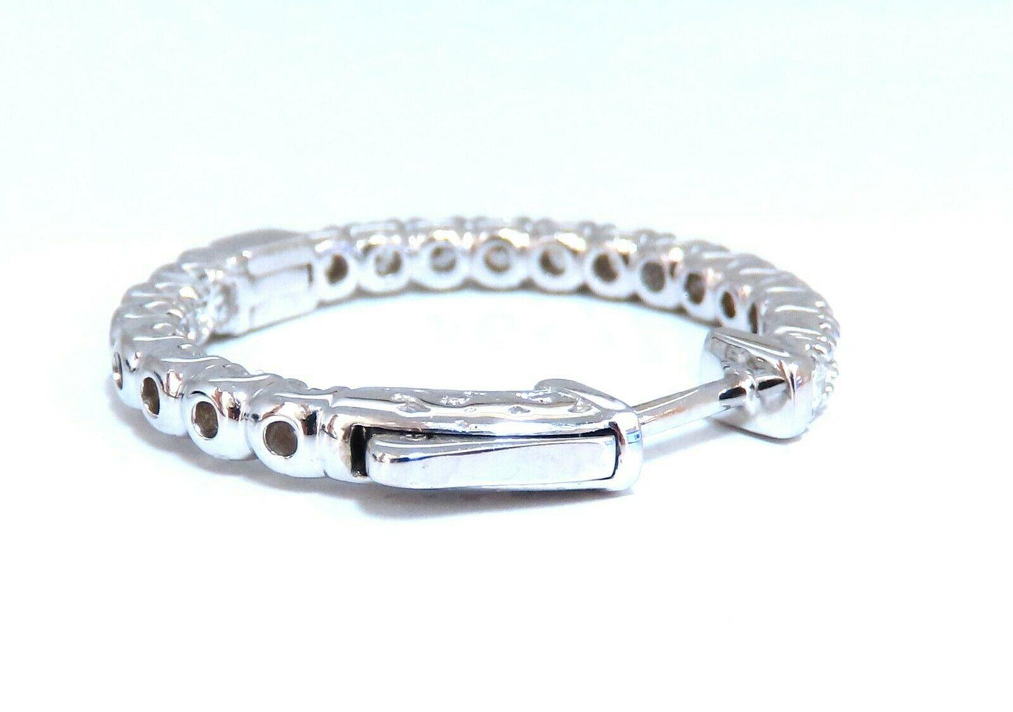1.62ct Natural Round Diamond hoop earrings 14kt 25mm 11583**