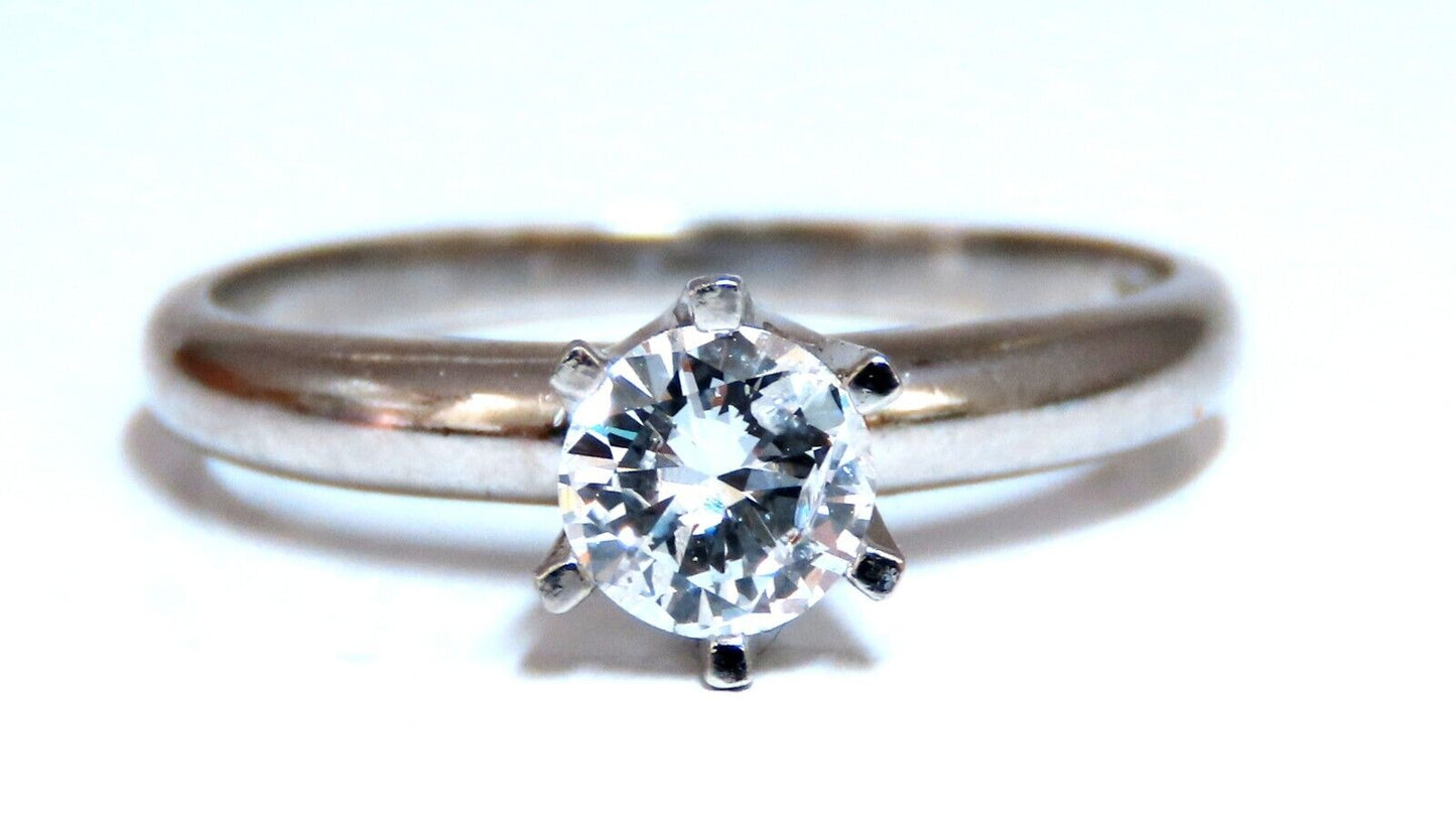 GIA Certified .49ct Natural Round Diamond solitaire ring E/I2