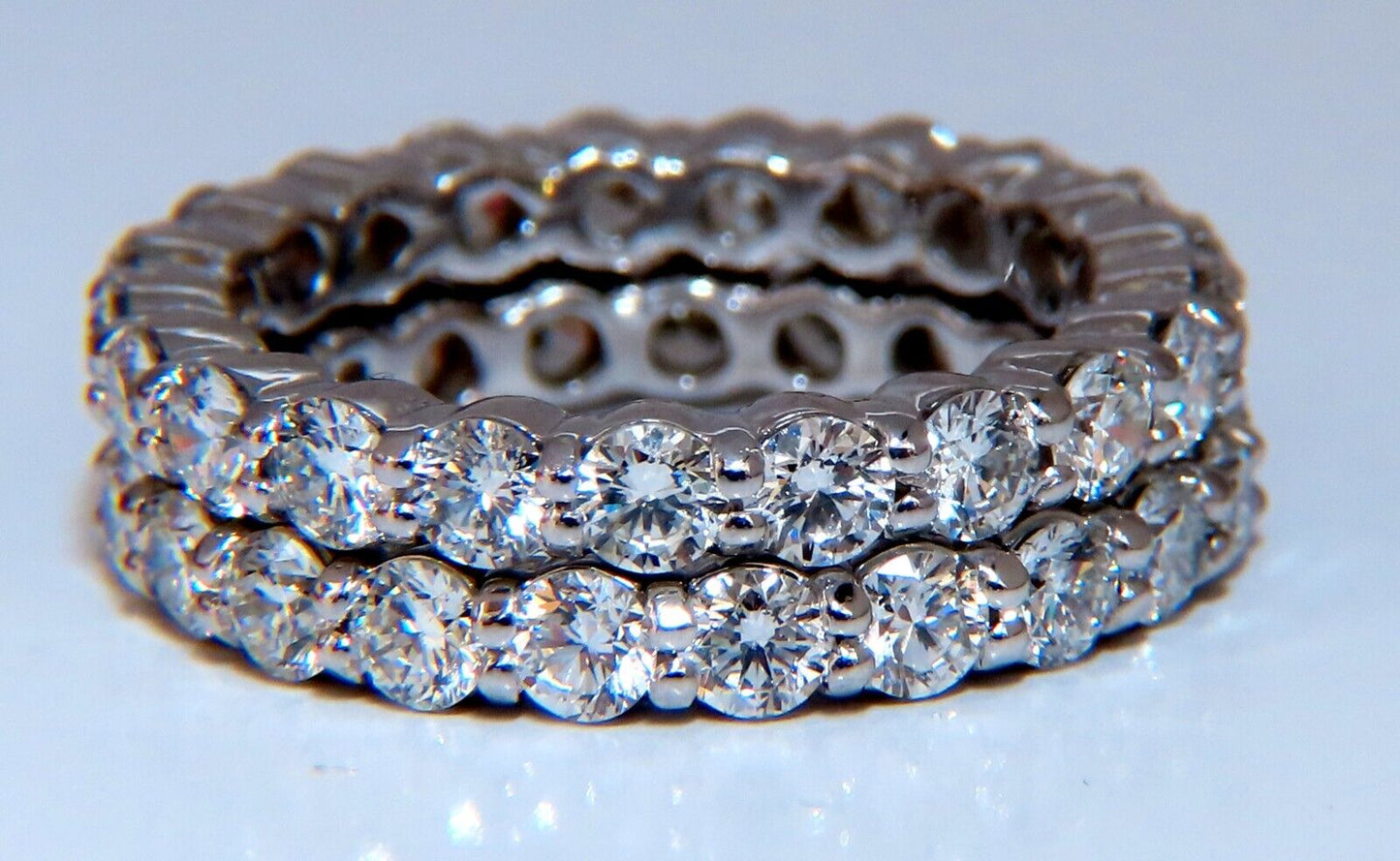 Stackable Ruby Diamonds eternity Rings 14kt Natural Vivid Reds Stacking 11.36ct