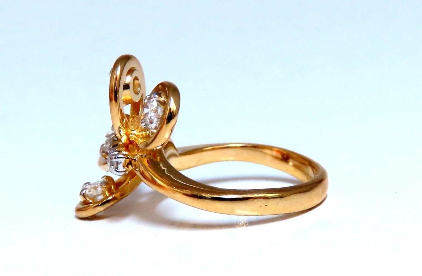 .58ct Natural Diamonds Butterfly Ring 14kt 12042