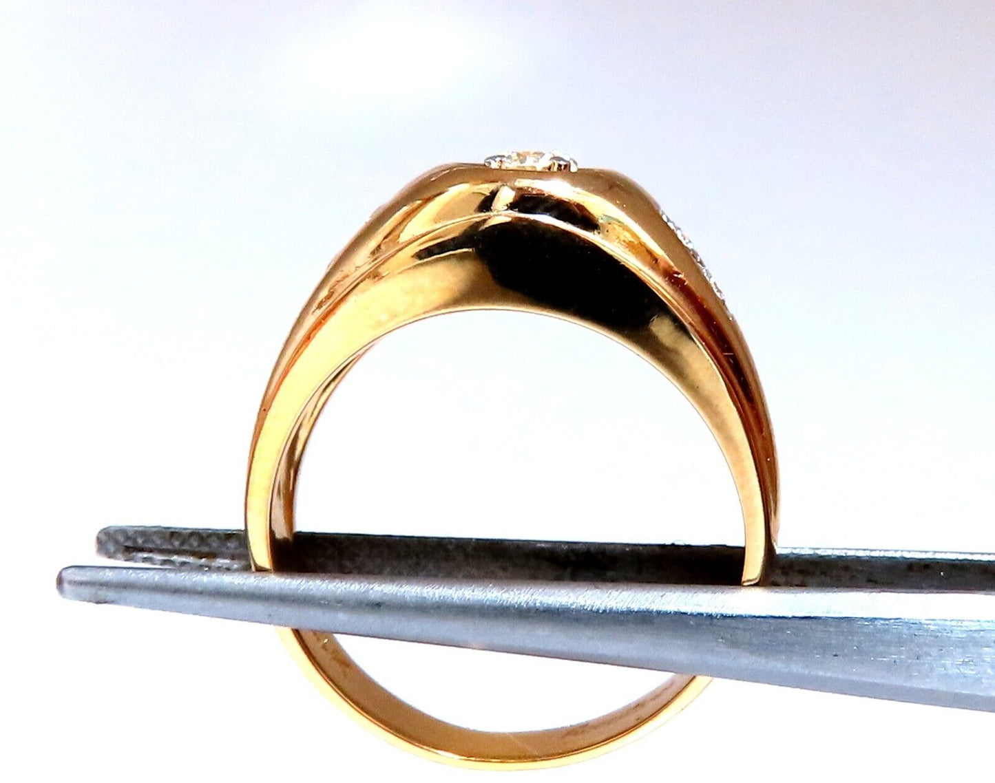 .32ct. mens natural round diamond solitaire ring 14kt