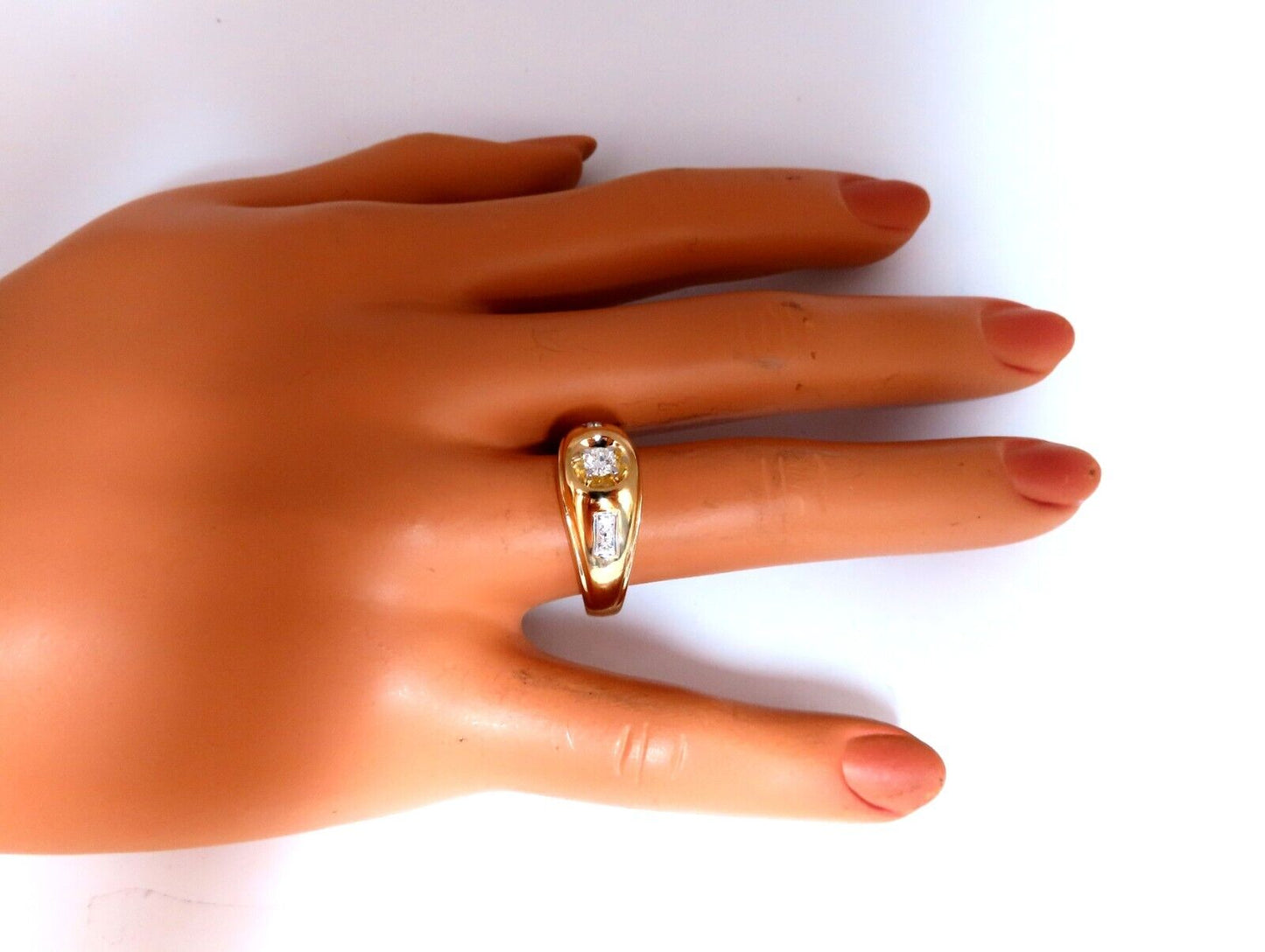 .32ct. mens natural round diamond solitaire ring 14kt
