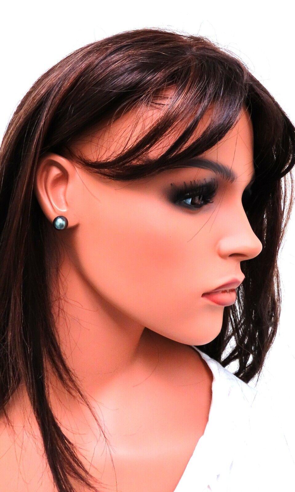 9.5mm Tahitian Pearl Stud Earrings 14kt