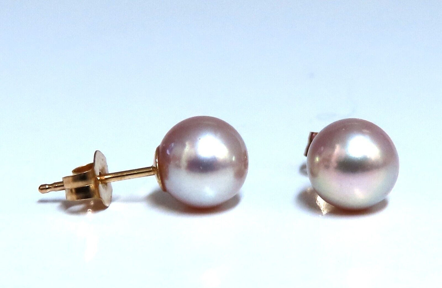 6.5mm Fresh Water Stud Earrings 14kt