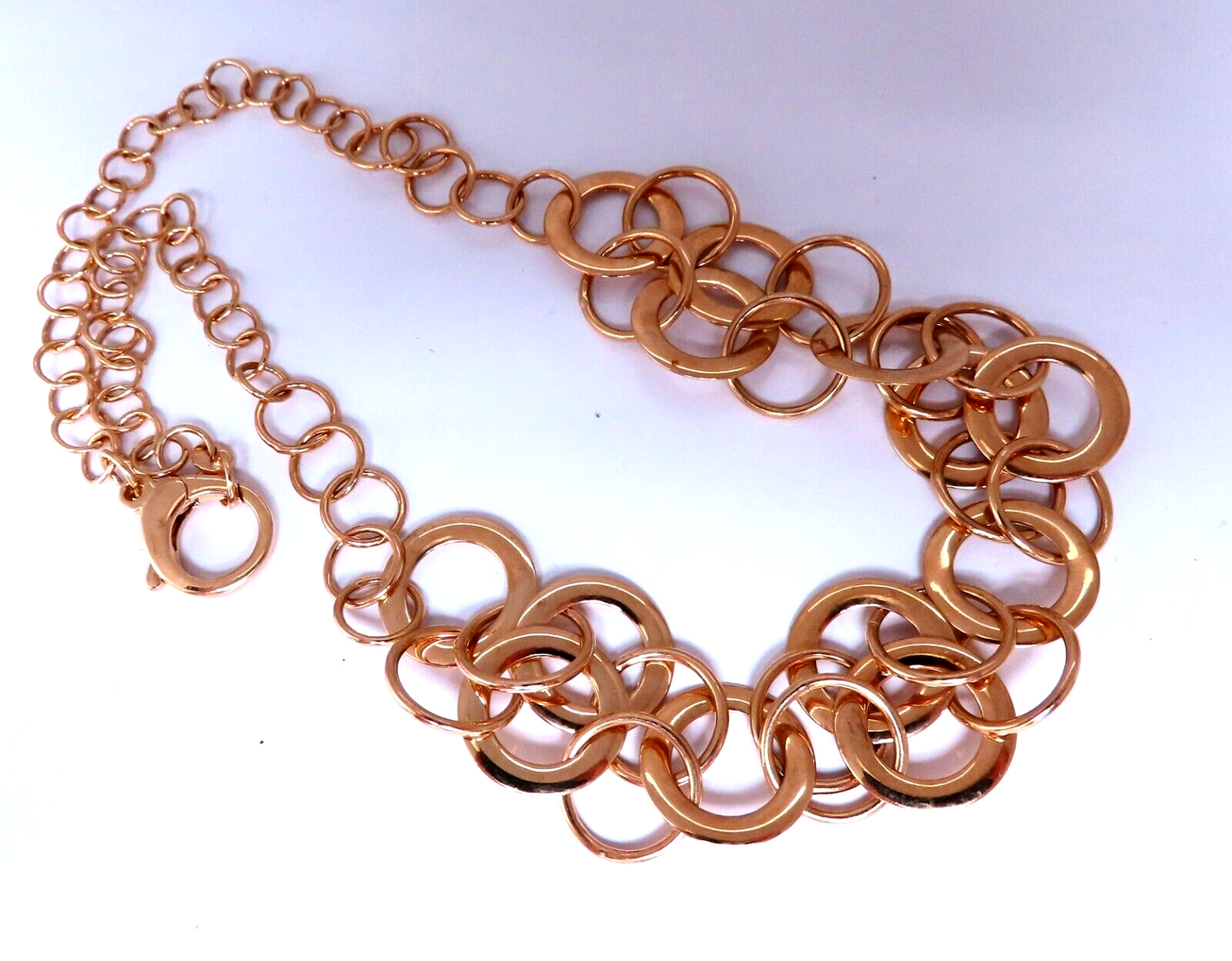 Multi Rings Chain Necklace 14kt Gold