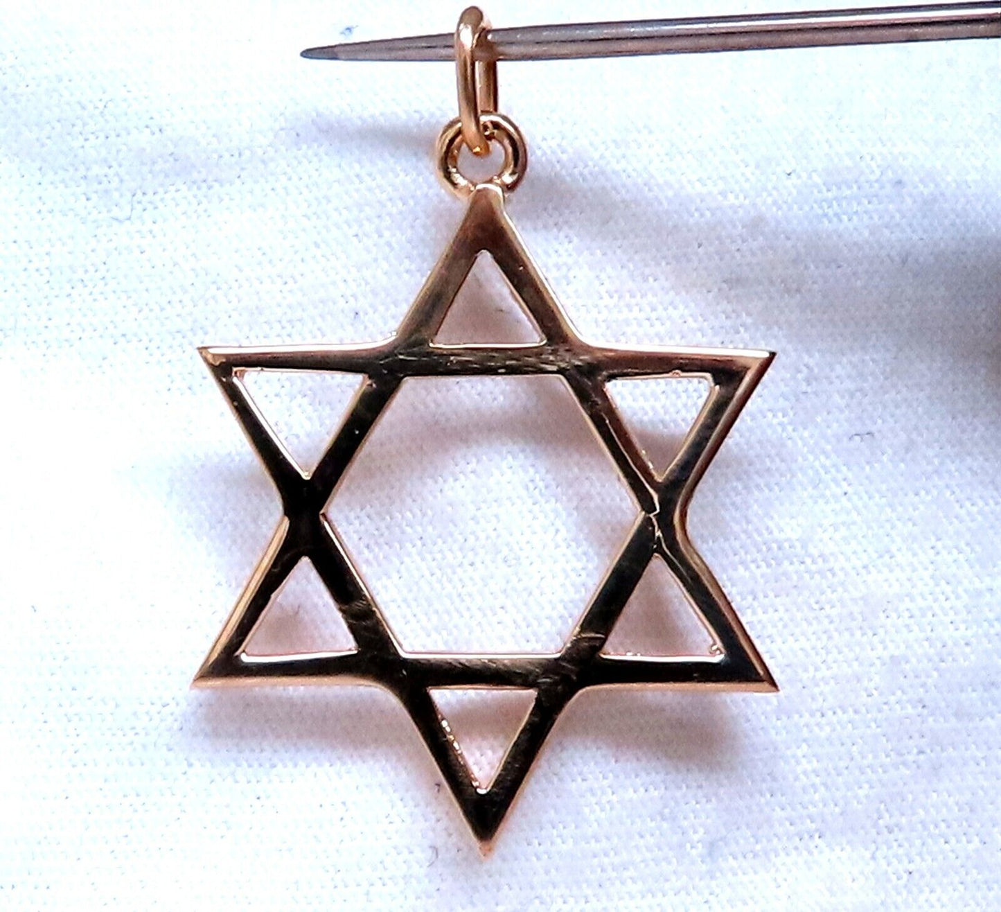 14kt Gold Star Of David Charm Pendant