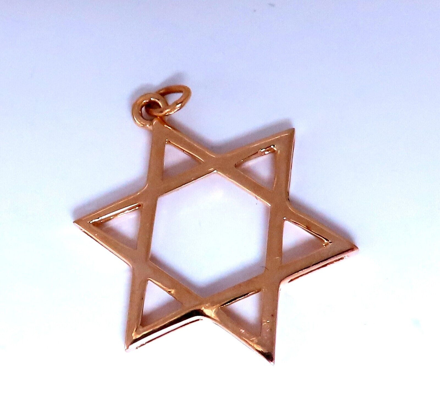 14kt Gold Star Of David Charm Pendant