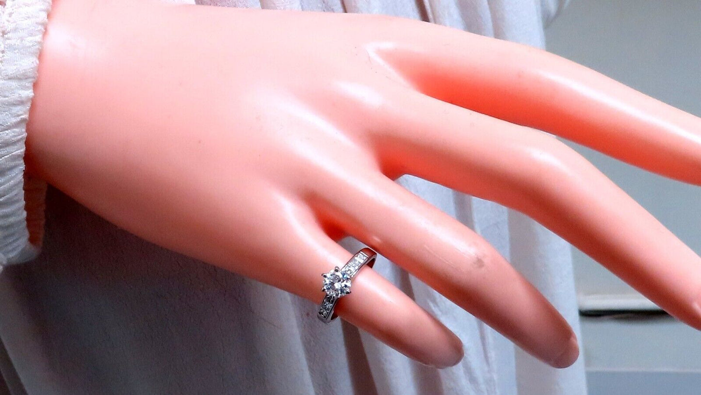GIA Certified .58ct Natural Round Diamond solitaire ring G/Si1