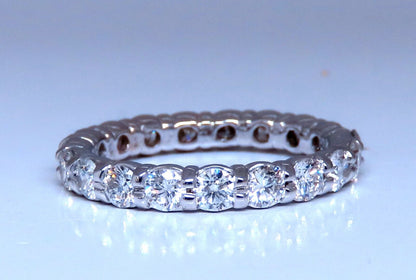 1.52ct Natural Round Diamonds Eternity Ring Sharing Prong G/Vs 14kt gold.
