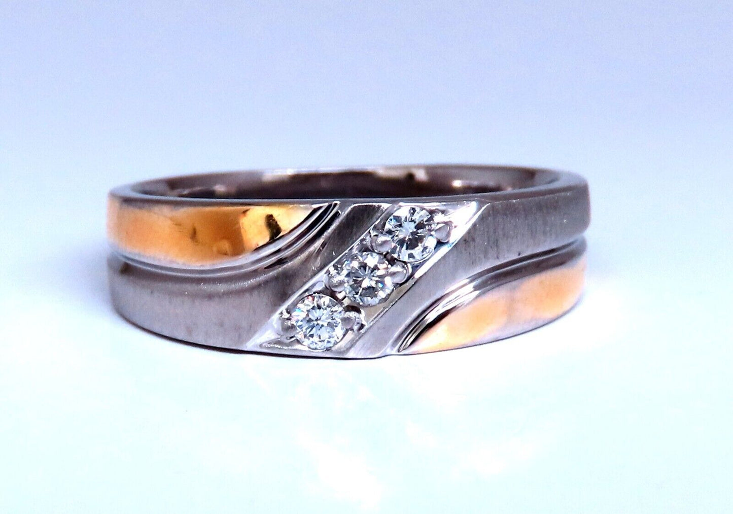 .30ct. mens natural round diamond traditional ring 14kt Gold