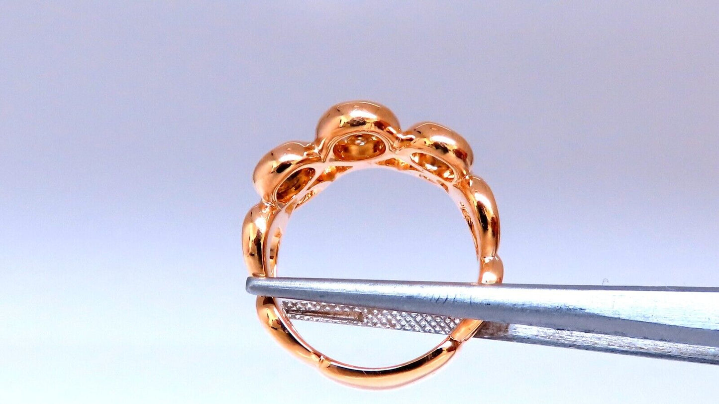 .20ct Natural Diamonds Circles Loop ring 14kt Gold