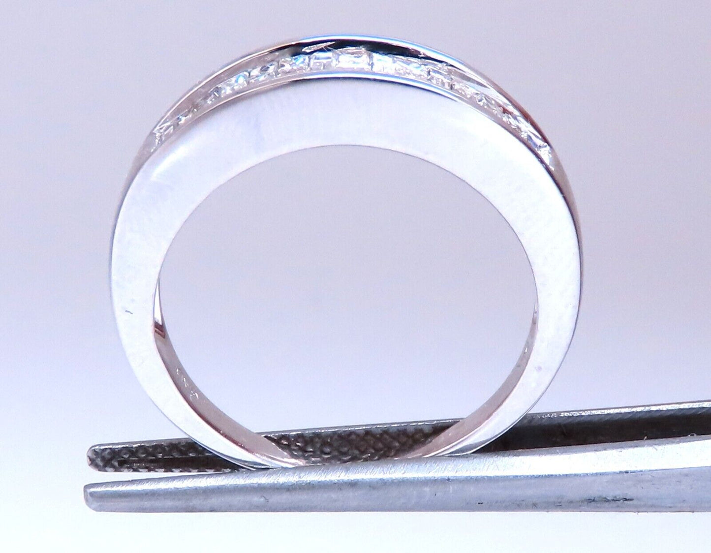 .50ct Natural Diamonds Halfway Band Channel & Baguette J/Si 14kt gold