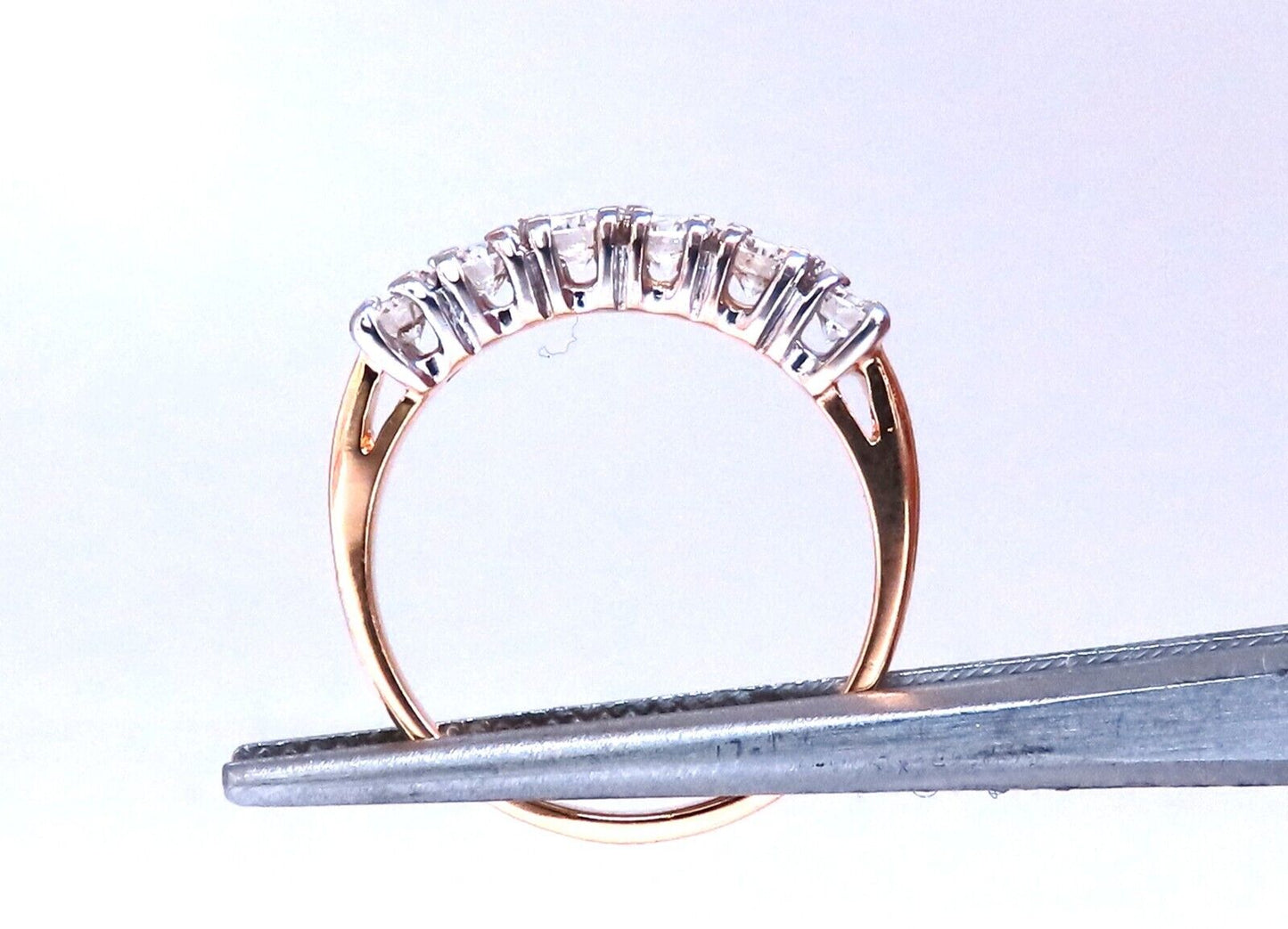 .70ct Natural Round Diamonds Eternity Ring Sharing Prong G/Vs 14kt gold