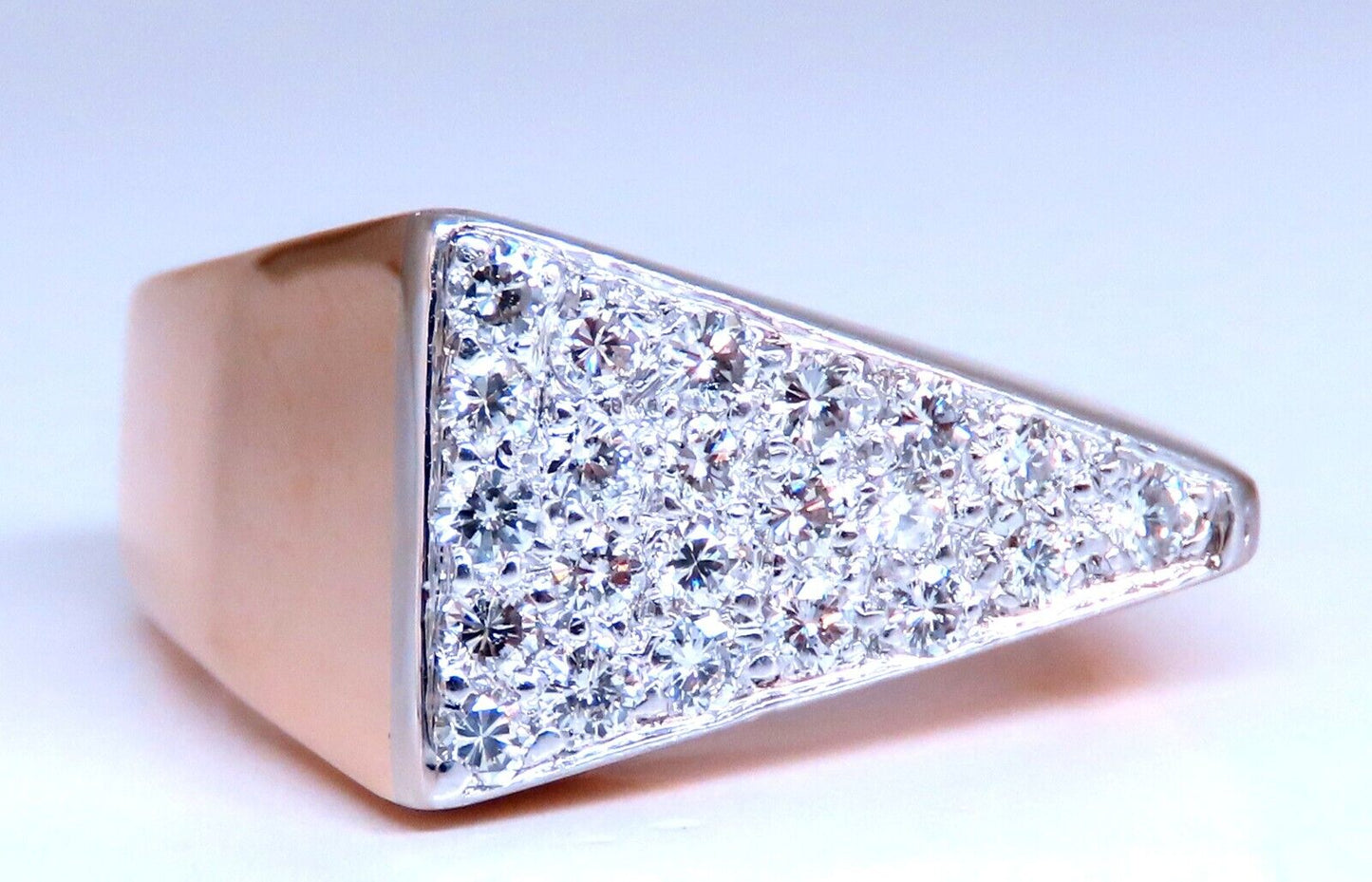 .26ct Natural Round Diamonds Mod "Guitar Pick" Ring 14kt gold