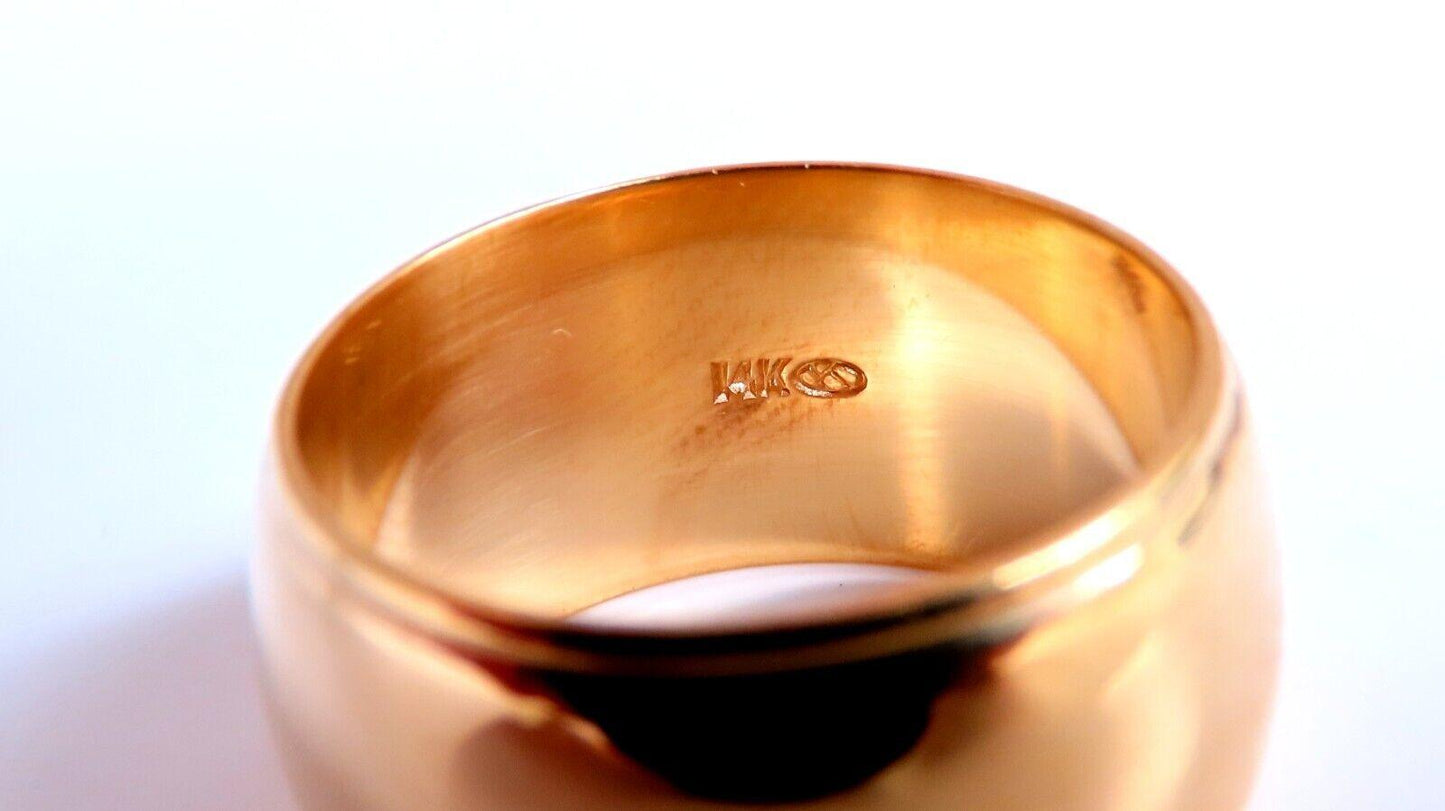 Mod Wide Solid 10.5mm Band 14kt Gold 6.75 12147