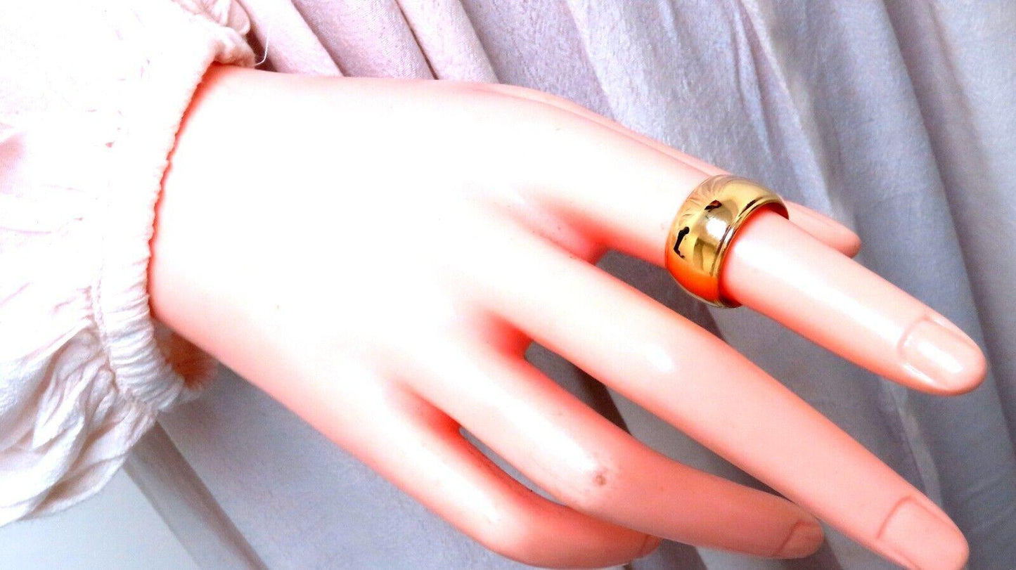 Mod Wide Solid 10.5mm Band 14kt Gold 6.75 12147