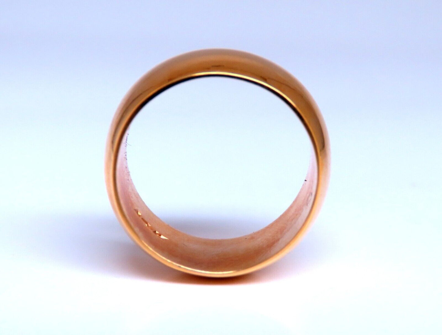 Wide Solid 11.5mm Band 14kt Gold Ring 8