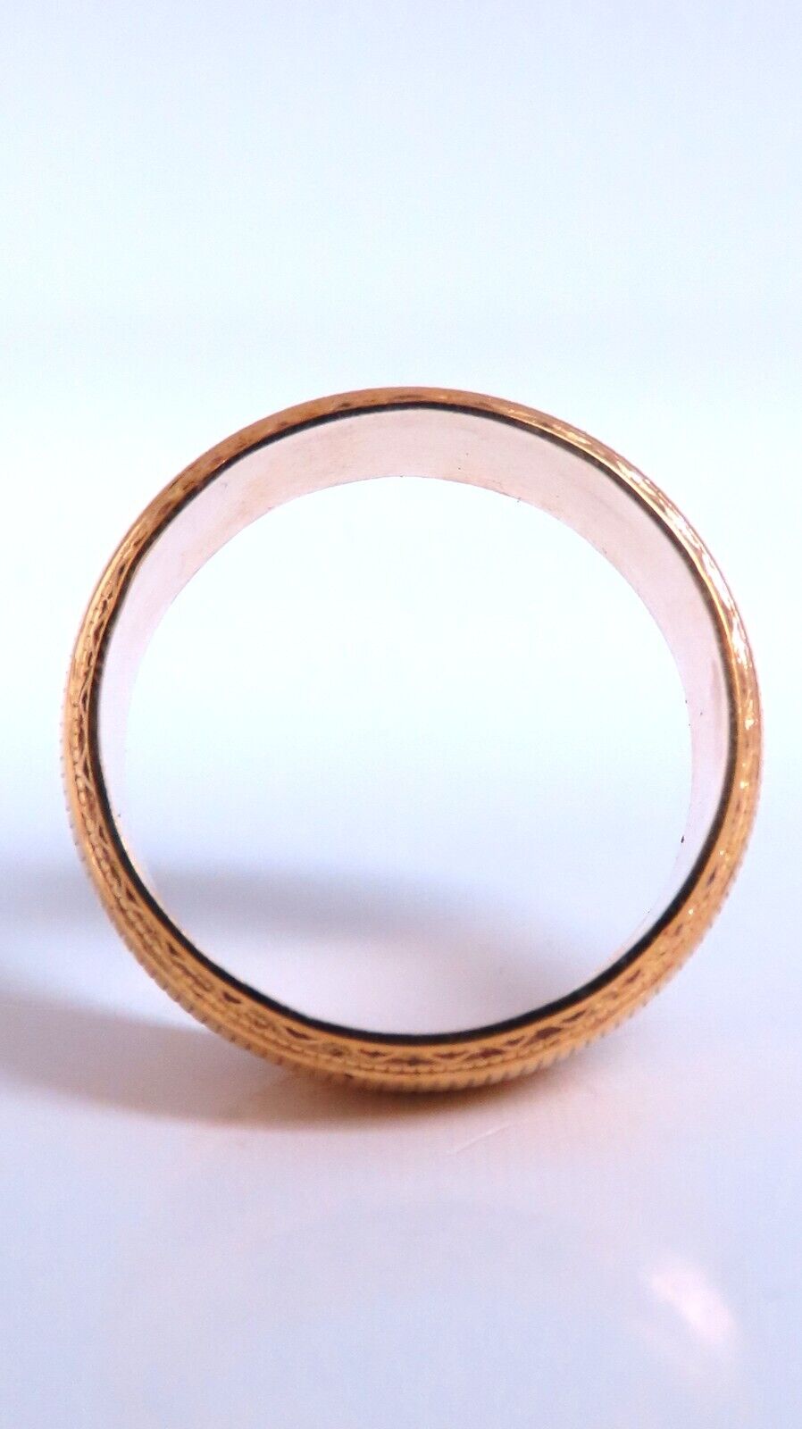 Wide Solid 10mm Band 14kt Gold Ring 7