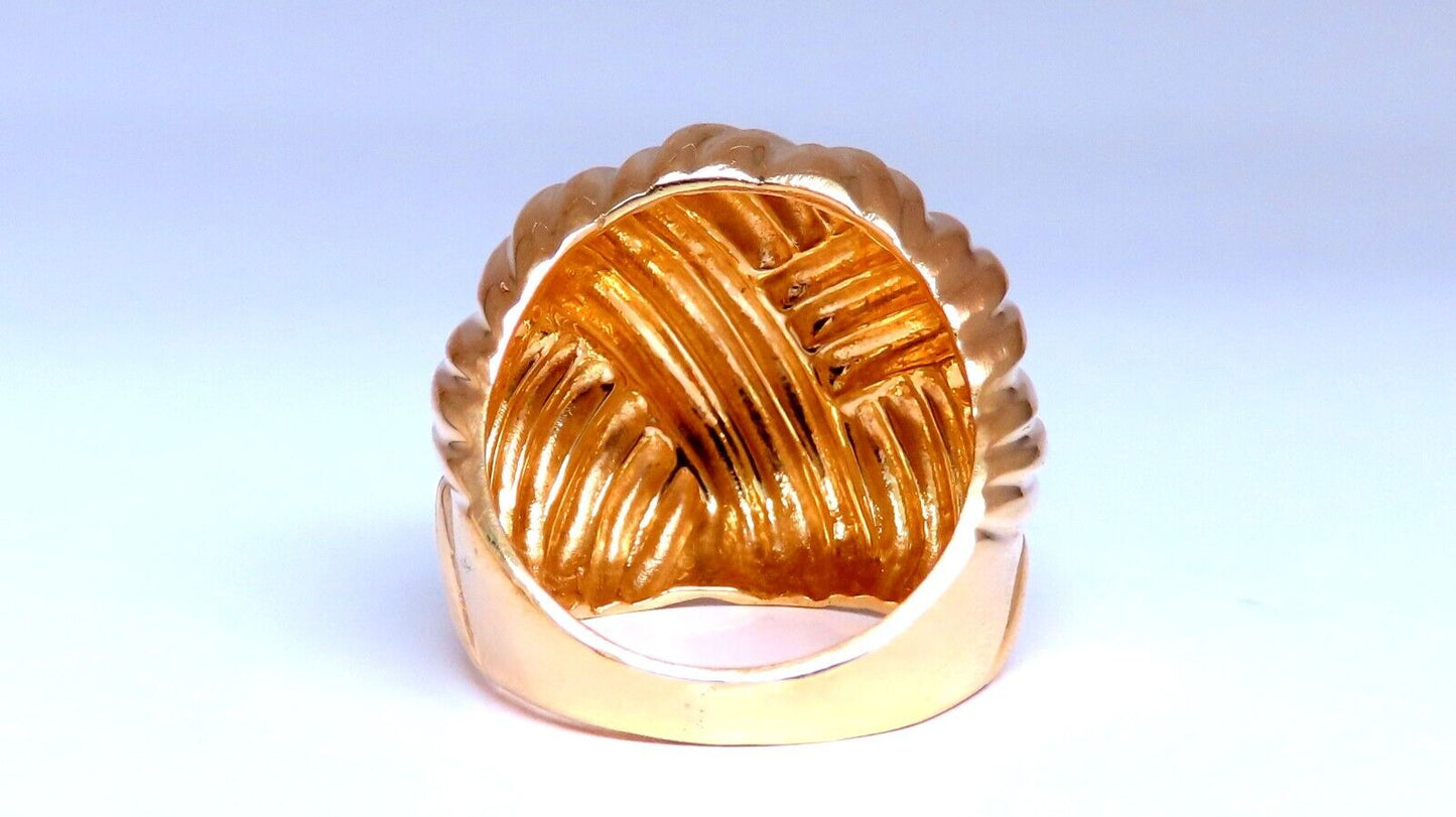 Wide Solid 21mm Band 14kt Gold Ring Size 6