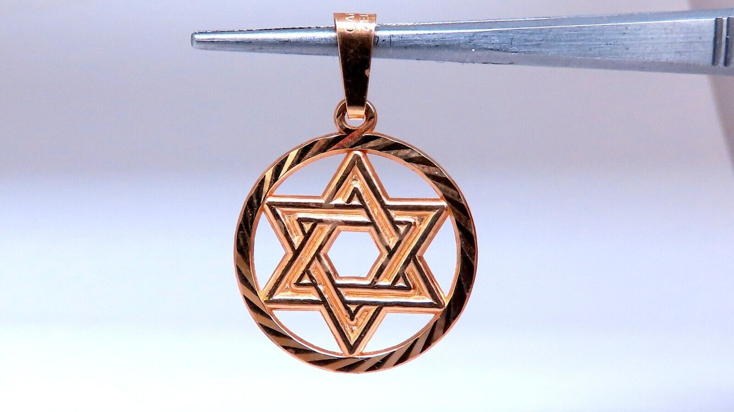 Star Of David 14kt gold Charm Pendant