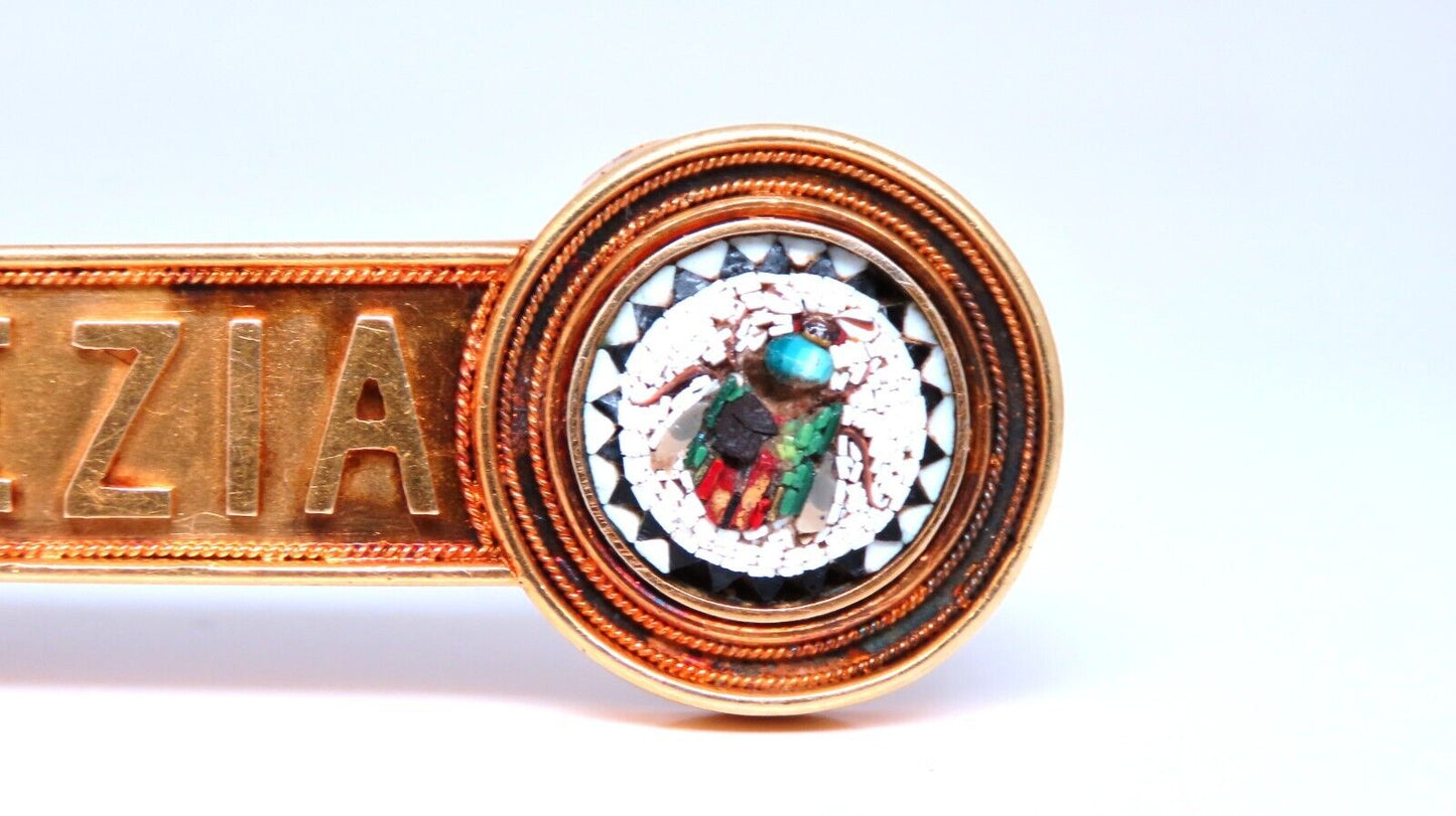 Vintage Venezia Oietra Dura Bug Pin 18kt