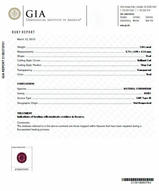 GIA Certified 1.04ct Natural Ruby Diamonds Ring 14 Karat Gold Cathedral *v