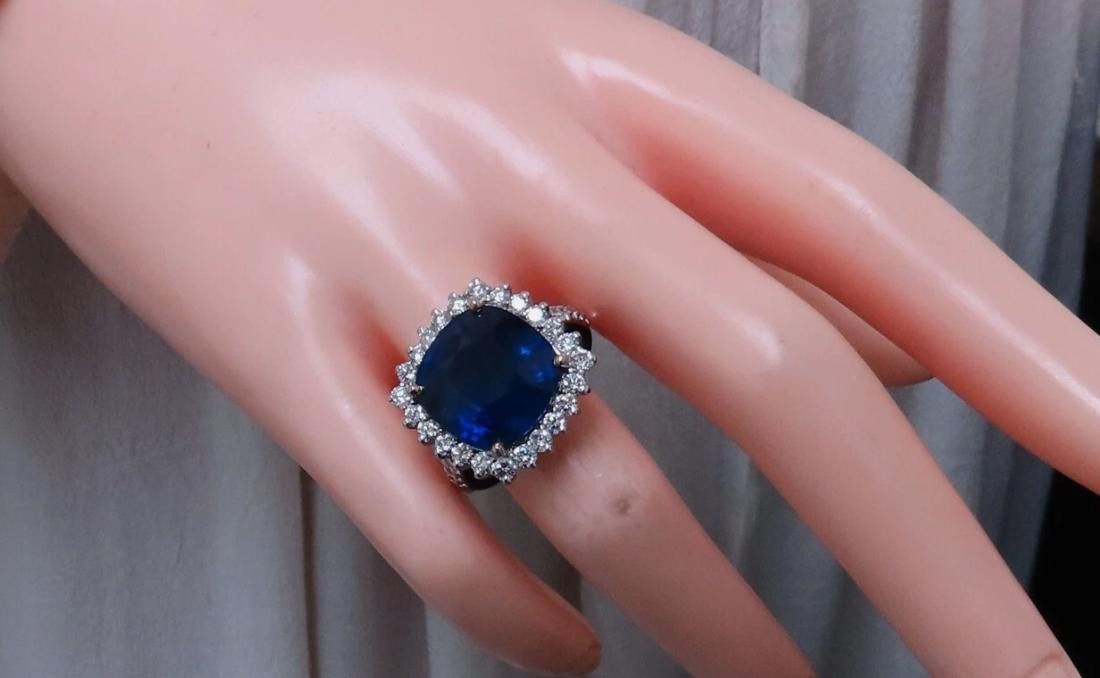 Natural Sapphire Diamonds Ring 15.94ct 18kt. GIA Certified 12233 *v