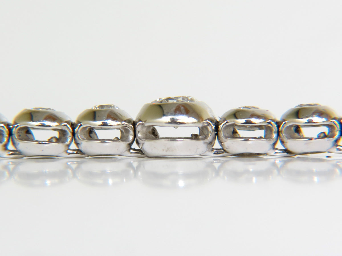 3.65CT NATURAL DIAMONDS TENNIS BRACELET 14KT FLUSH *v