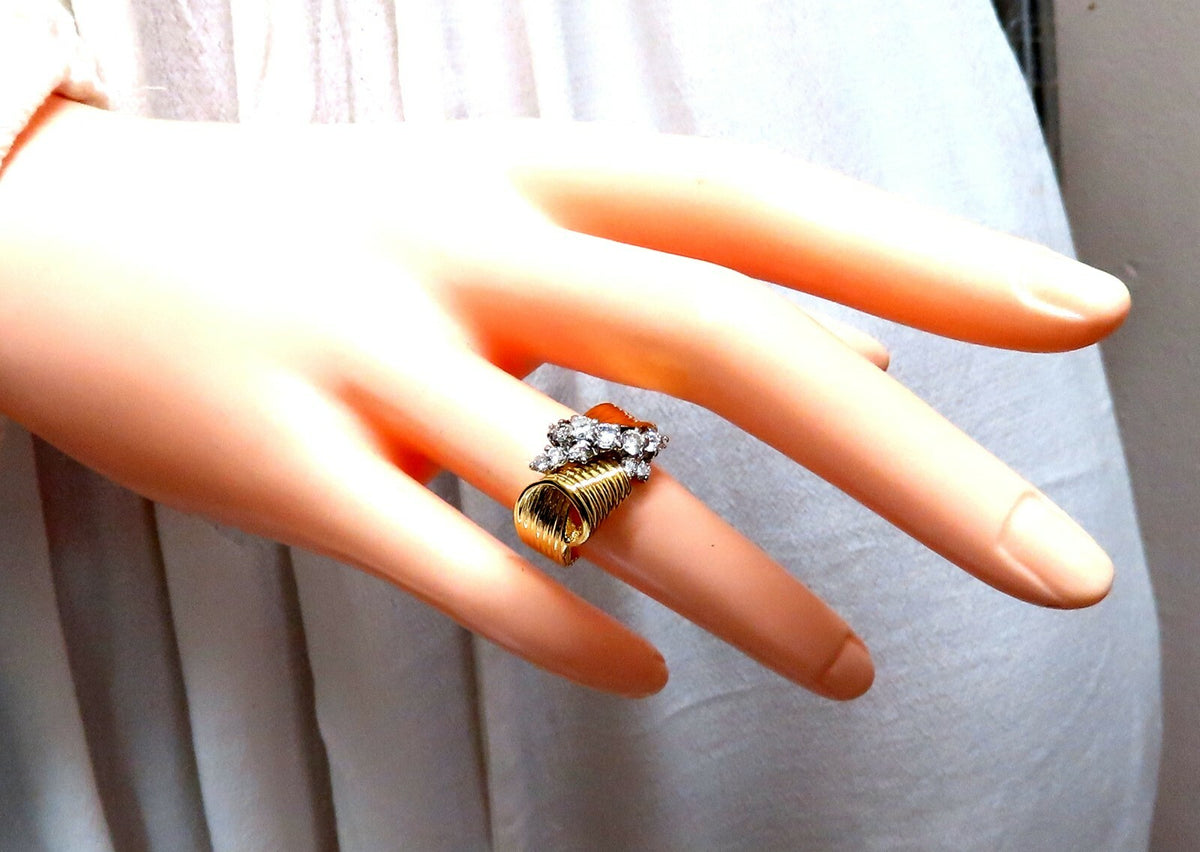 .80ct Natural Round Diamonds Regency Knot Ring 18kt*v