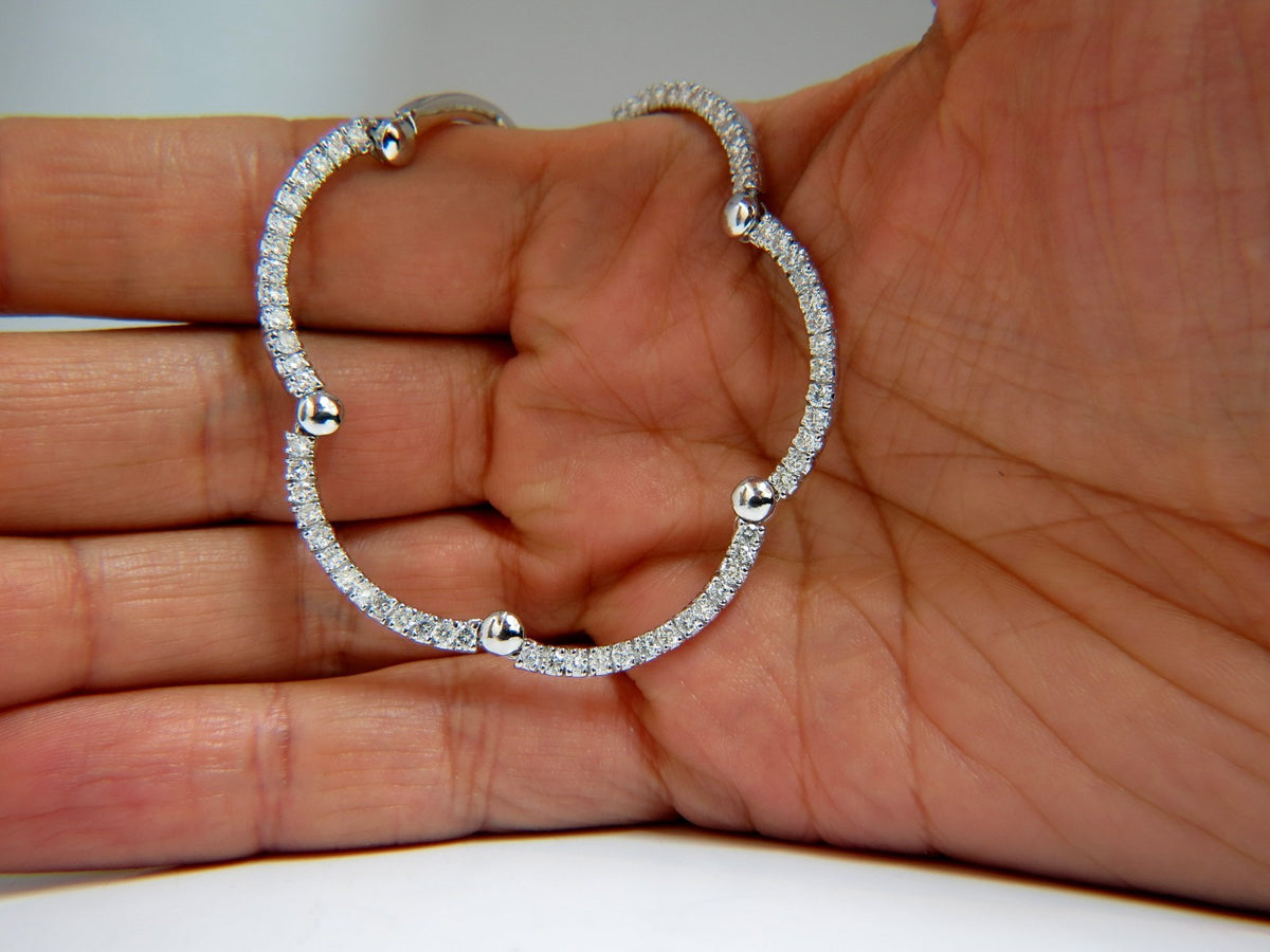 2.26ct NATURAL DIAMONDS MODERN ARCH LINK NECKLACE 14KT BALL HINGE G VS *v
