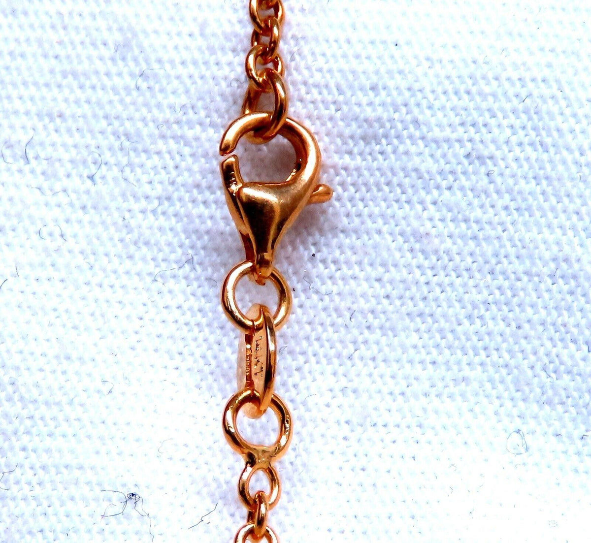 18ct Natural Ruby Sapphire Yard Necklace 14kt Gold *v