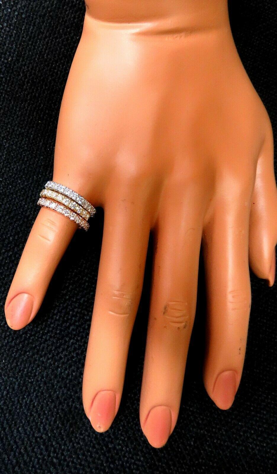2.04ct Natural Diamonds Stacking Bands 14kt Gold Ref 12314 *v