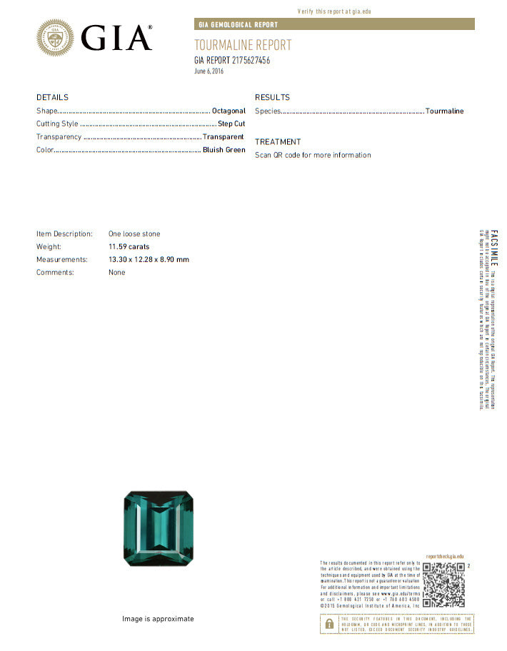 GIA Certified 13.59ct Natural Vivid Blue Green Tourmaline diamonds ring 18kt *v