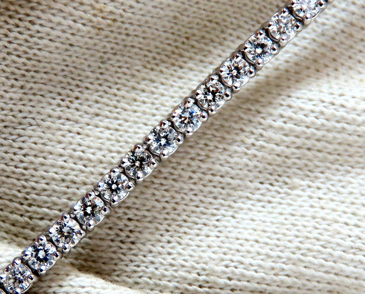 2.87ct Natural Diamonds Tennis Bracelet 14kt Gold Classic Riviera *v
