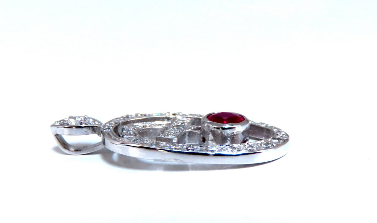 1.00ct Natural Ruby Diamonds Iconic Pendant 14kt *v