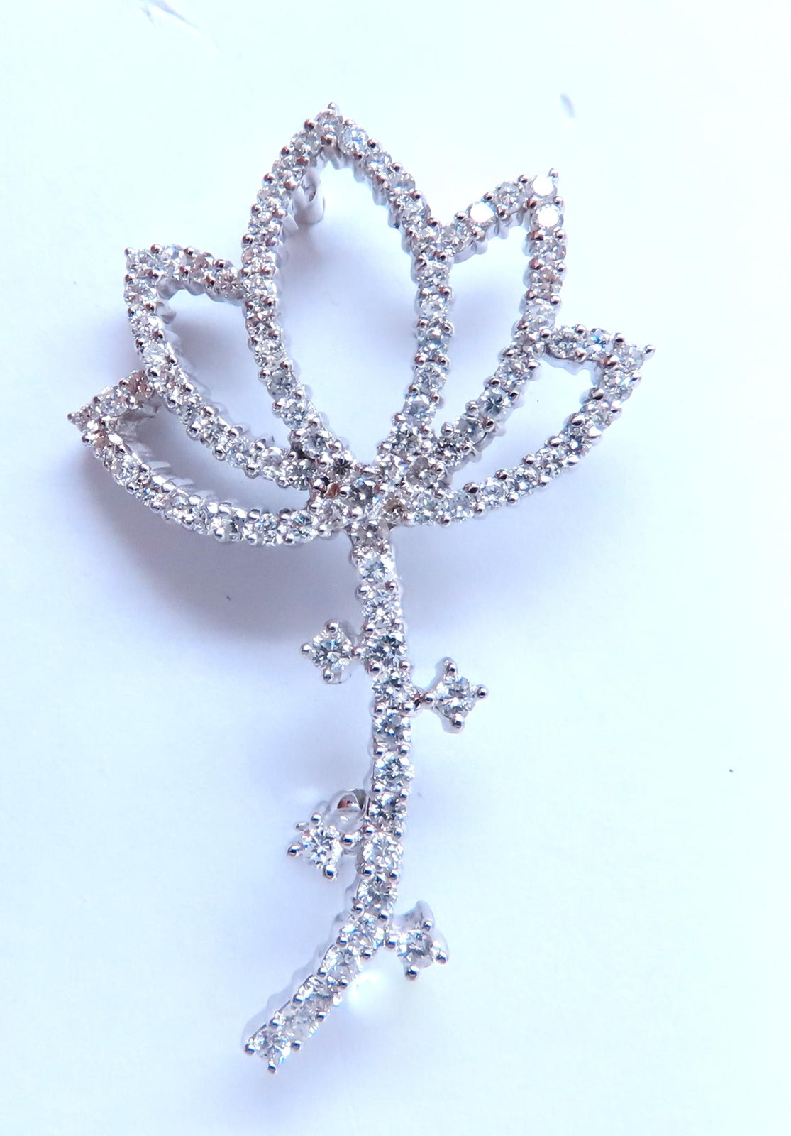 2ct Natural Diamonds Iconic Flower Pin 14KT 12534 *v