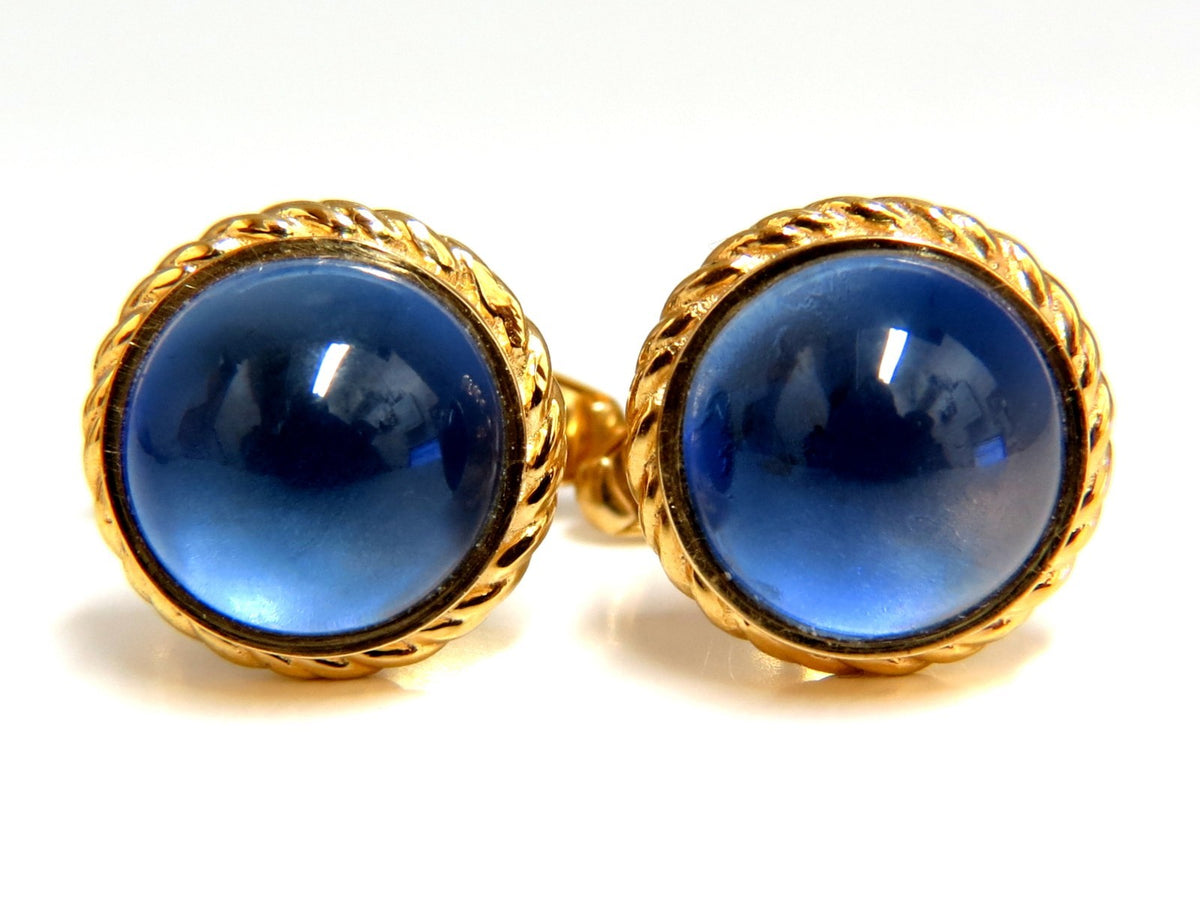 30ct Synthetic Sapphire Cufflinks 14kt *v