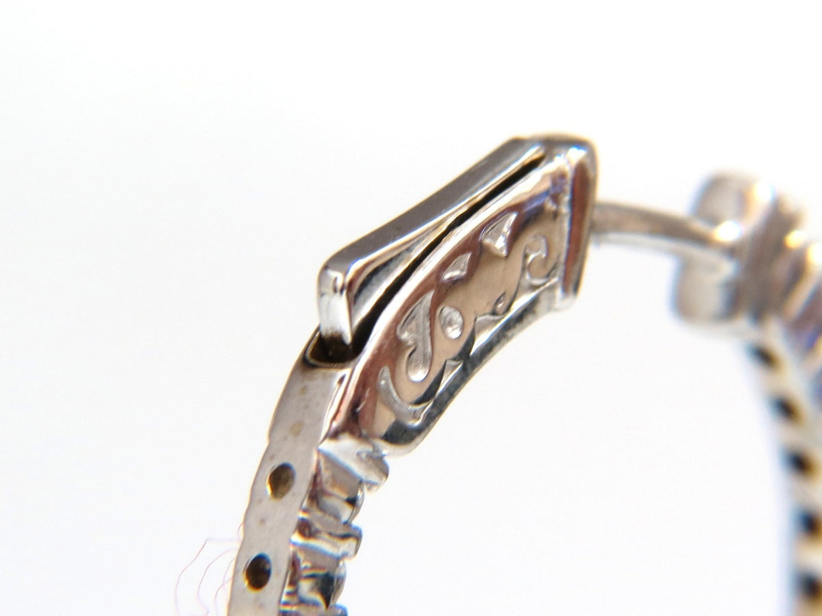 .86ct natural round brilliant in/out diamond hoop earrings 14kt g/vs *v