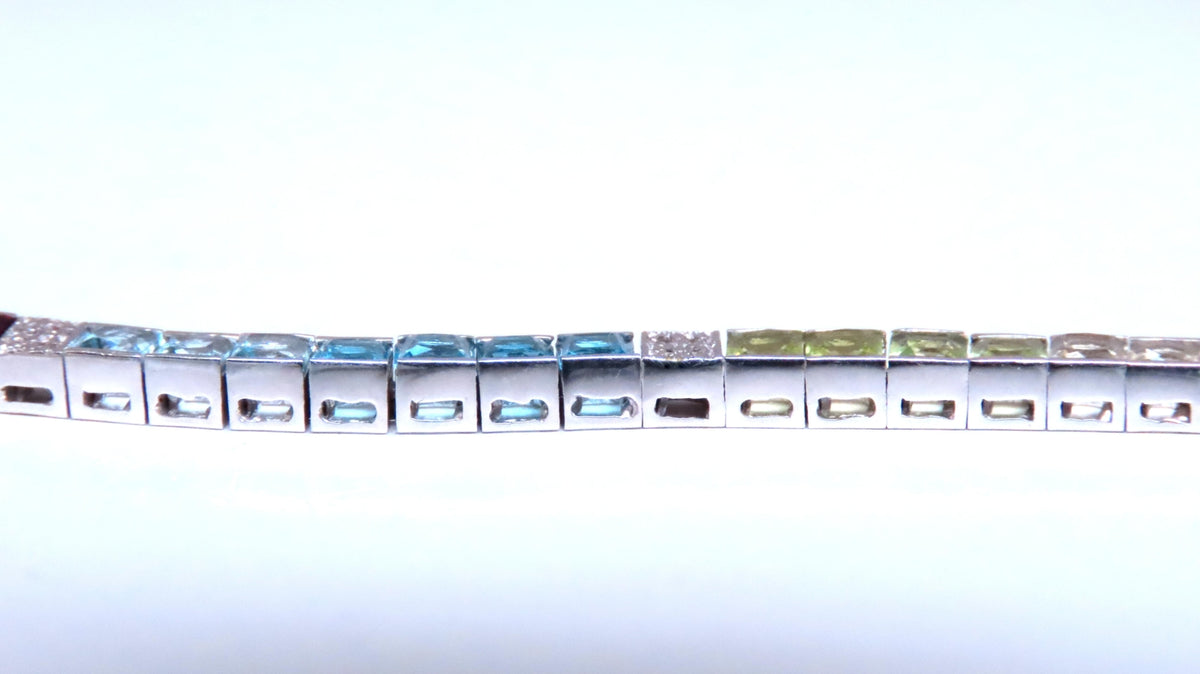 7ct semi-precious stones bracelet 14kt 12469 *v