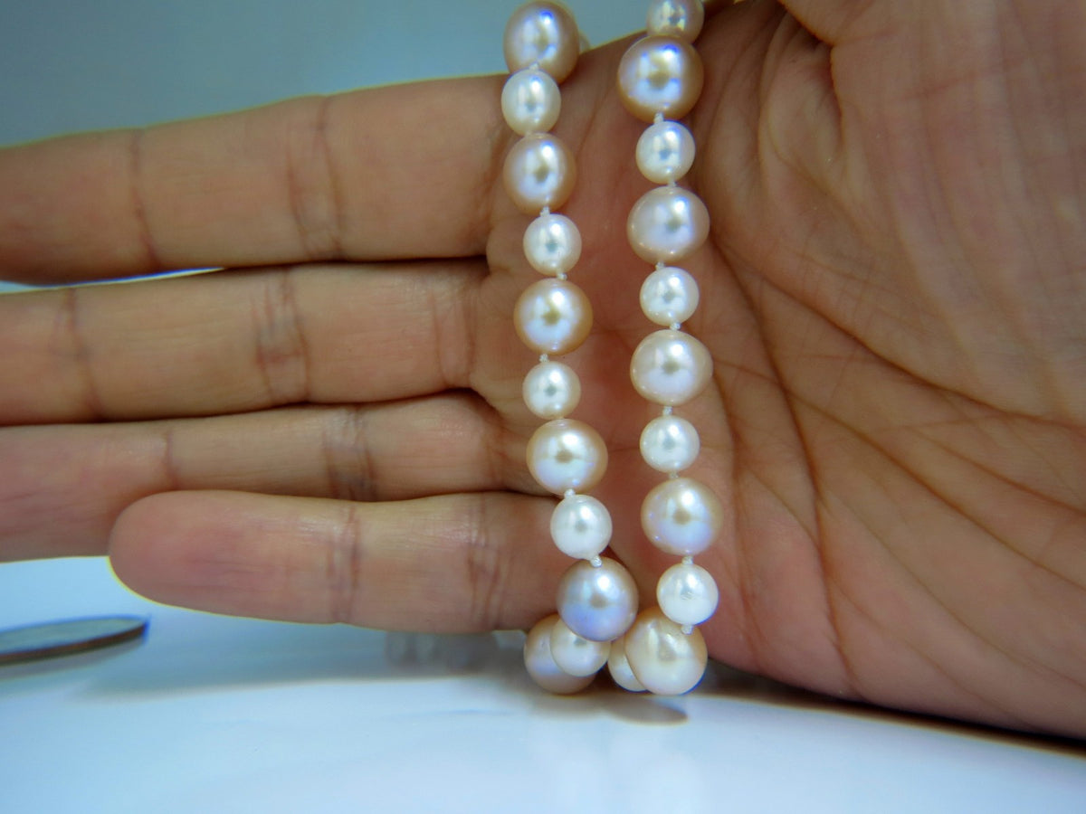 9.7mm Natural Akoya & Freshwater Endless Necklace 30inch *v