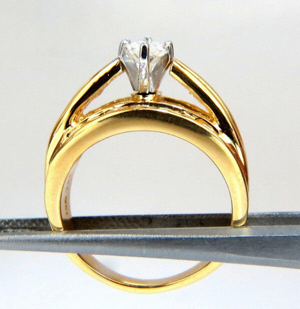 .73ct Natural Marquise Diamond Raised Cathedral Ring 14kt *v