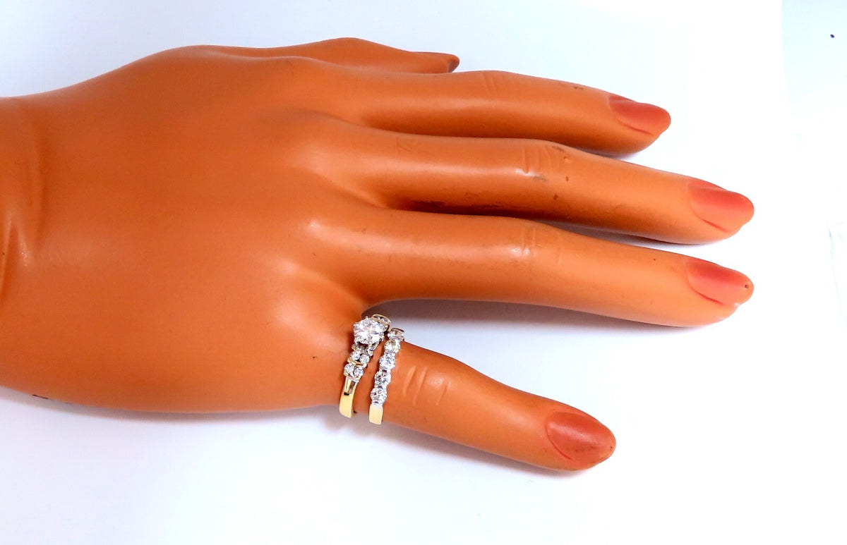 GIA Certified .51ct Natural Round Diamond solitaire ring E/I2 +Band 14kt gold *v