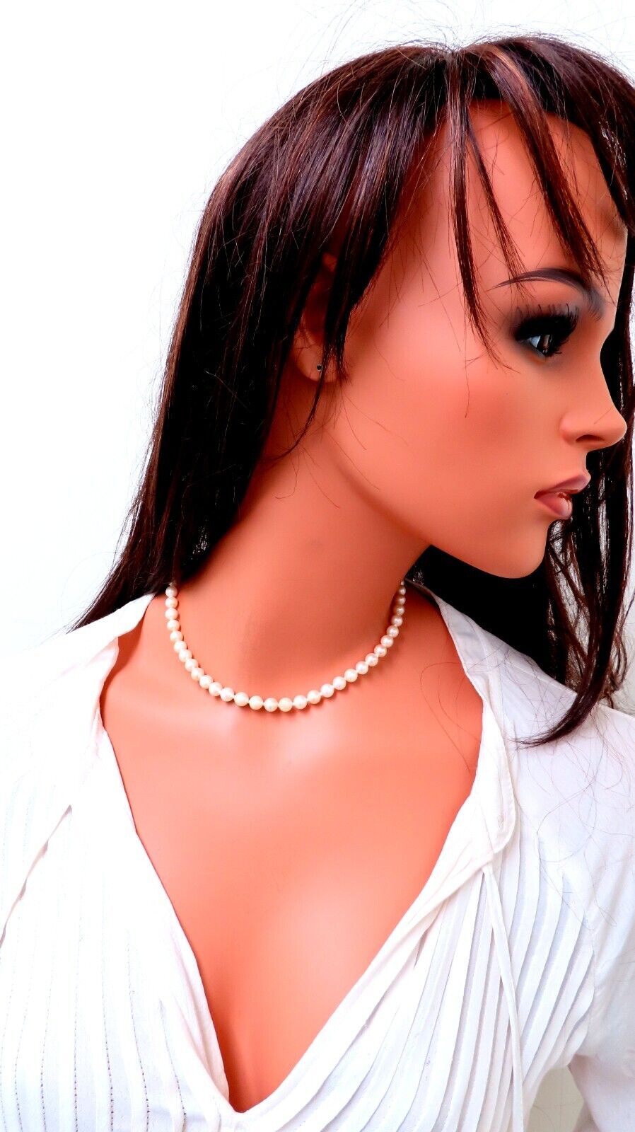 6.5mm freshwater Pearl necklace 14kt