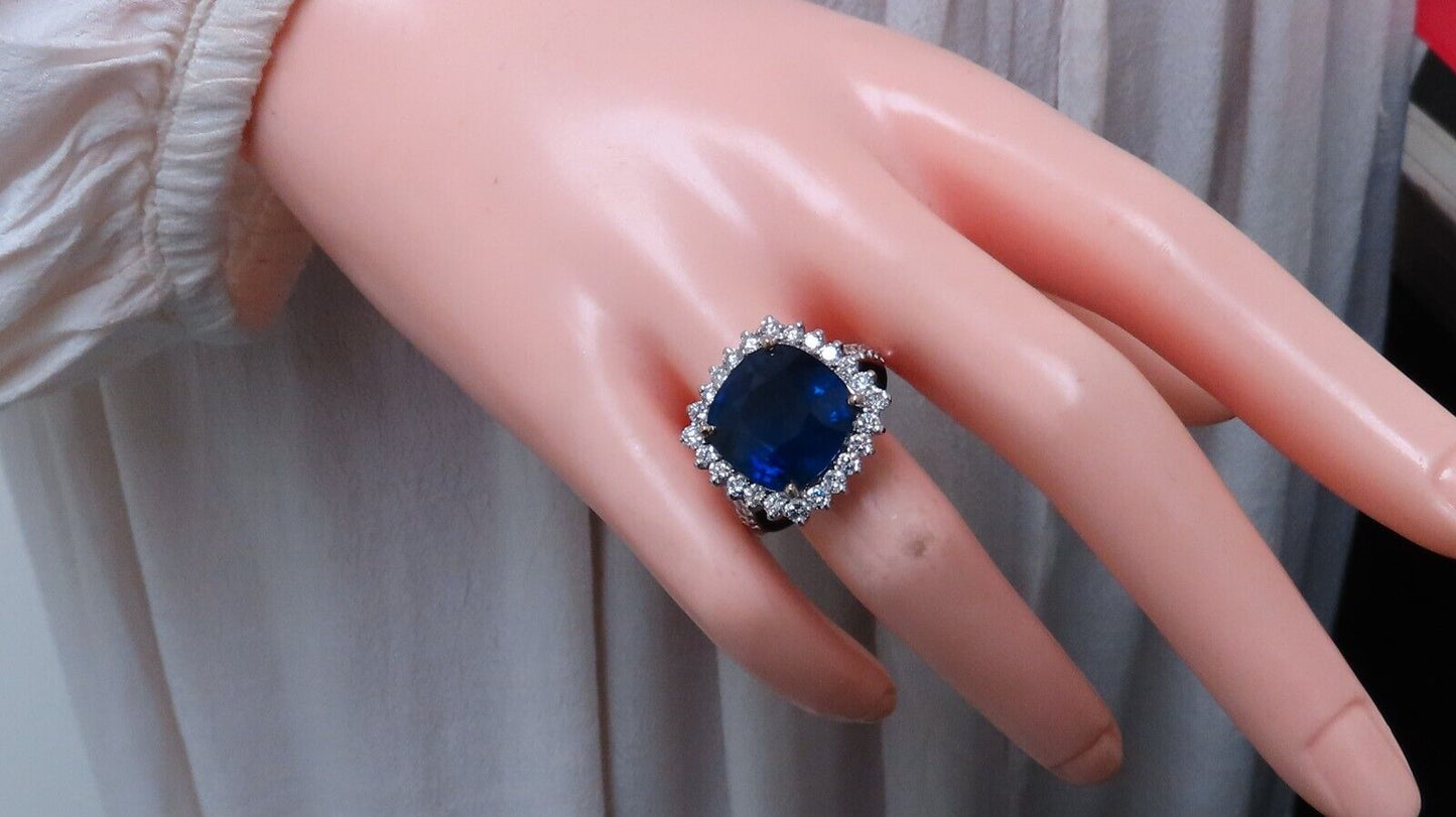 Natural Sapphire Diamonds Ring 15.94ct 18kt. GIA Certified