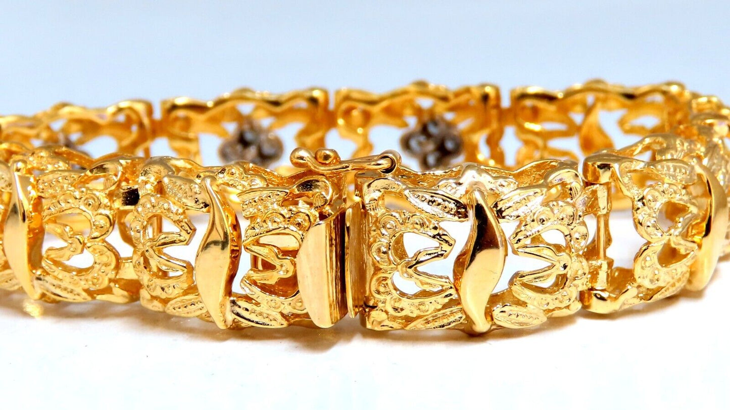 .45ct Natural Diamonds Bracelet 14kt Edwardian Deco Frame