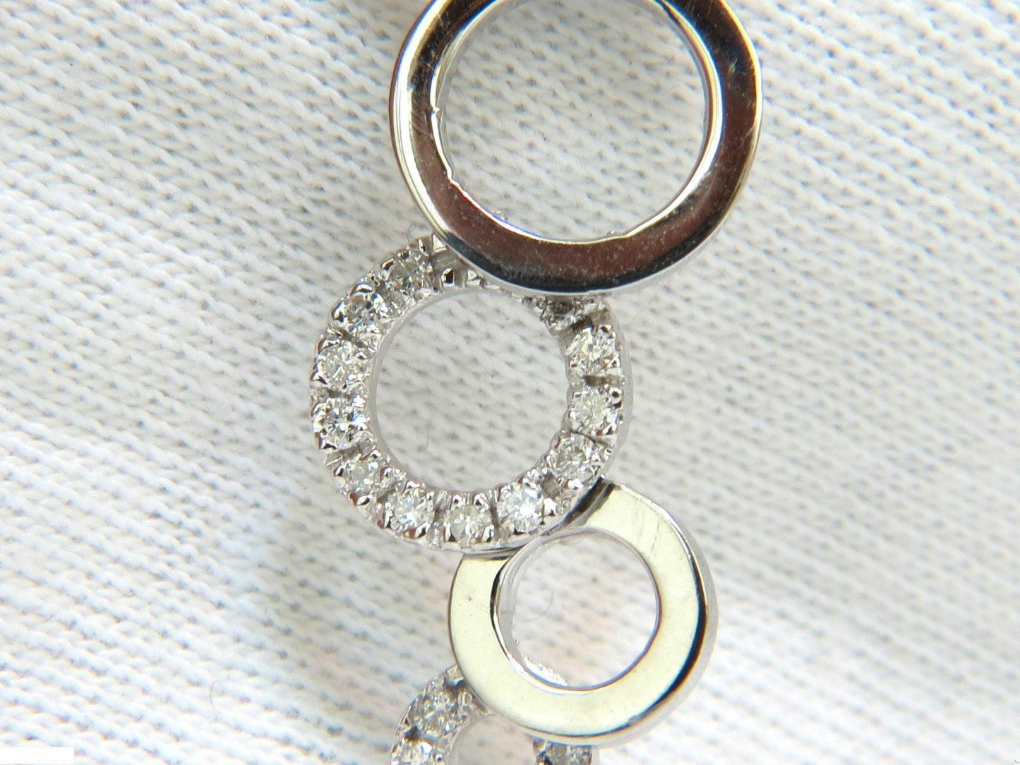 .60CT CIRCLE DANGLES BUBBLES NATURAL DIAMONDS PENDANT F/VS 14KT 10041