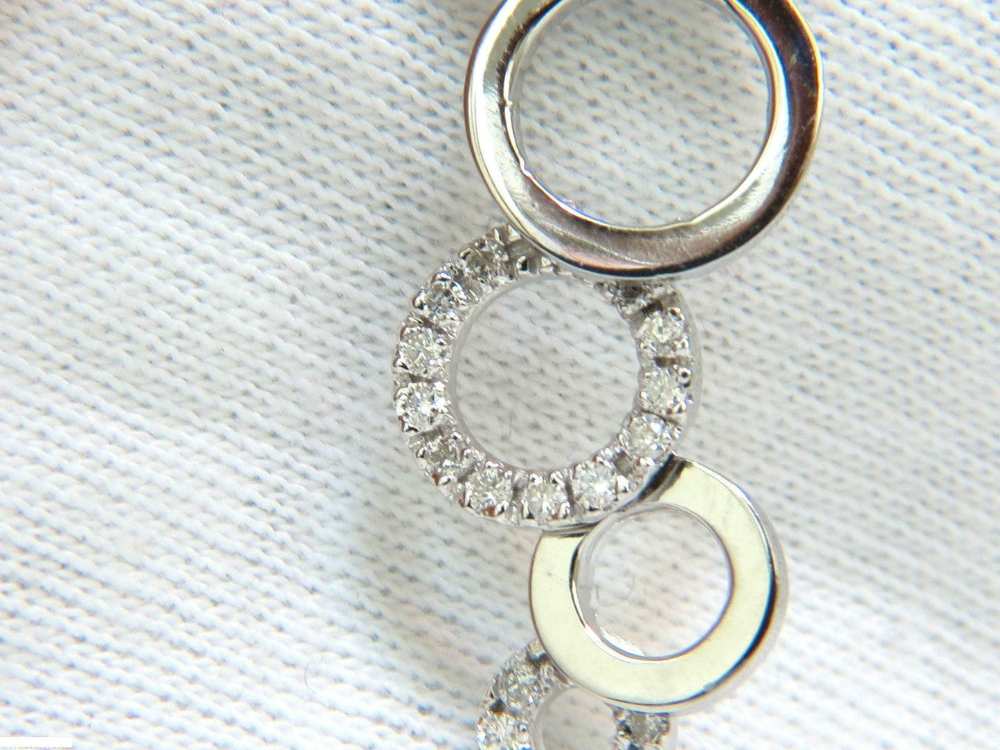.60CT CIRCLE DANGLES BUBBLES NATURAL DIAMONDS PENDANT F/VS 14KT 10041
